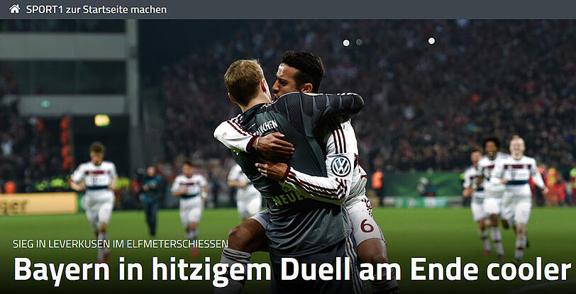 Für Sport1 setzte sich der FC Bayern am Ende gegen Bayer durch, weil man "cooler" war.