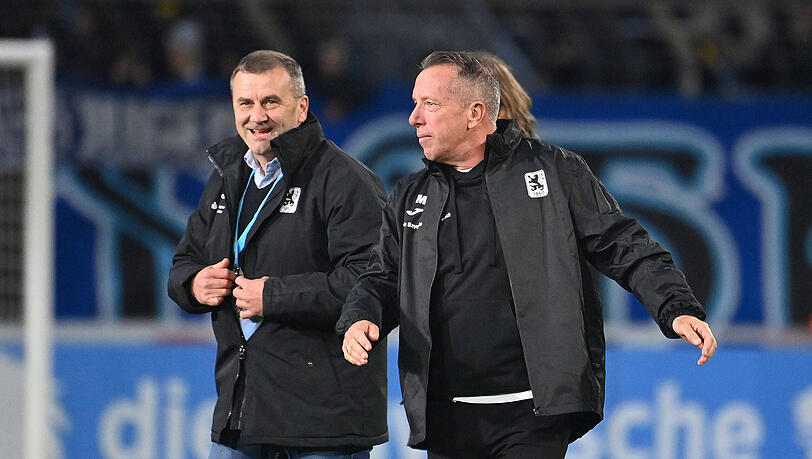 Gesch&auml;ftsf&uuml;hrer Manfred Paula und 1860-Trainer Markus Kauczinski.