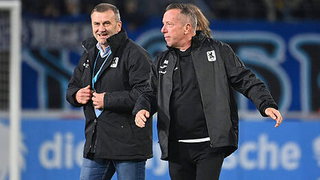 Gesch&auml;ftsf&uuml;hrer Manfred Paula und 1860-Trainer Markus Kauczinski.