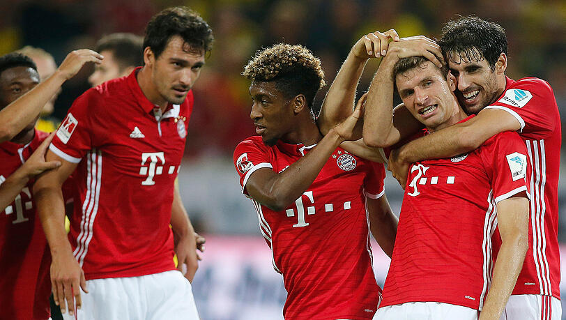 So jubelten die Bayern-Profis beim Supercup 2016 - beim 2:0-Sieg in Dortmund. So jubelten die Bayern-Profis beim Supercup 2016 - beim 2:0-Sieg in Dortmund.
