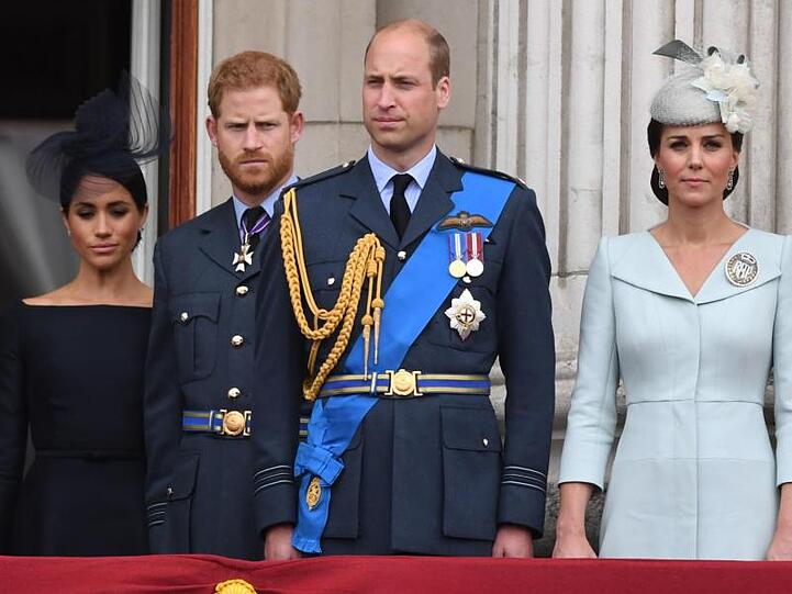 Zwischen Herzogin Meghan (l-r), Prinz Harry, Prinz William und Herzogin Kate läuft momentan nicht alles rund.