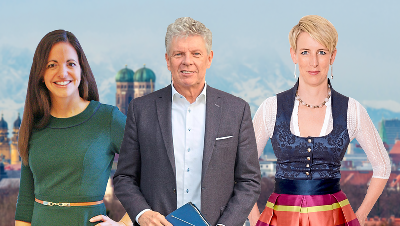 Sie wollen an die Rathaus-Spitze – oder dort bleiben (v.l.): Kristina Frank (CSU), Dieter Reiter (SPD) und Katrin Habenschaden (Grüne). Sie wollen an die Rathaus-Spitze – oder dort bleiben (v.l.): Kristina Frank (CSU), Dieter Reiter (SPD) und Katrin Habenschaden (Grüne).