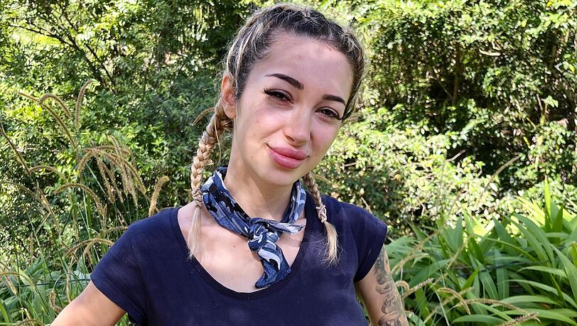 Ariel Hediger kurz nach ihrem Rauswurf aus dem RTL-Dschungelcamp.
