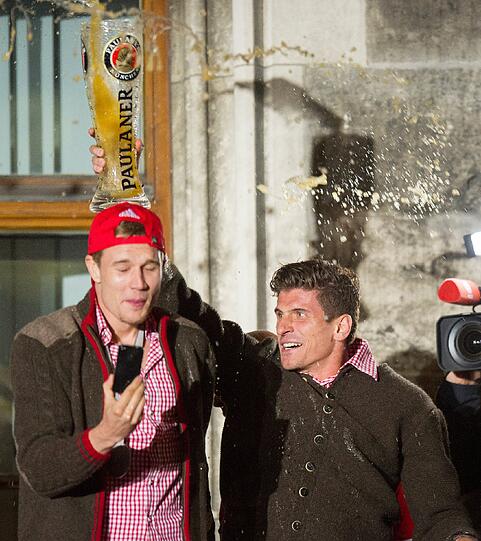 Holger Badstuber bei der Meisterfeier
