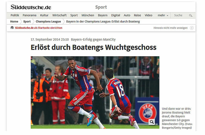 Ein "Wuchtgeschoss".
