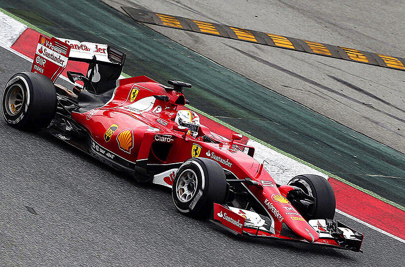 Sebastian Vettel und sein neues Gefährt verstehen sich prächtig - dennoch kein Grund für Ferrari, übermütig zu werden.