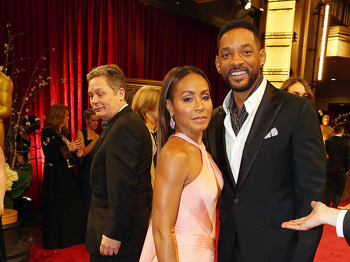 Will Smith mit seiner offenbar sehr tierlieben Frau Jada bei den Oscars 2014