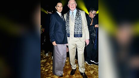 Bei der Boss-Fashionshow in Mailand geh&ouml;rten Lilian de Carvalho Monteiro und Boris Becker zu den G&auml;sten.