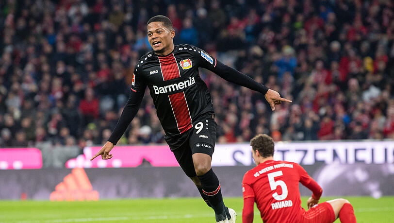 Doppeltorschütze gegen den FC Bayern: Leon Bailey. Doppeltorschütze gegen den FC Bayern: Leon Bailey.
