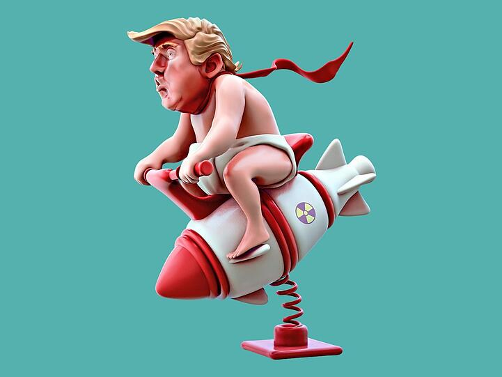 Donald Trump agiert, als seien Waffen Kinderspielzeug. Ihn dauernd zu karikieren, mag den Schrecken erst mal bannen, hilft aber nicht weiter. Donald Trump agiert, als seien Waffen Kinderspielzeug. Ihn dauernd zu karikieren, mag den Schrecken erst mal bannen, hilft aber nicht weiter.
