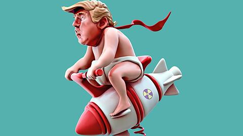 Donald Trump agiert, als seien Waffen Kinderspielzeug. Ihn dauernd zu karikieren, mag den Schrecken erst mal bannen, hilft aber nicht weiter.
