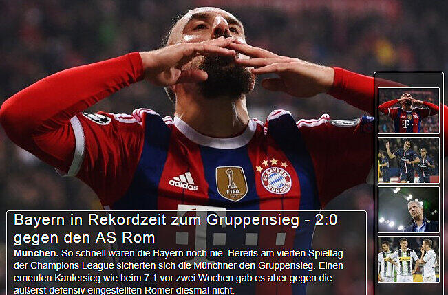waz.net - Die Pressestimmen zum Sieg des FC Bayern gegen AS Rom in unserer Bilderstrecke zum Durchklicken!