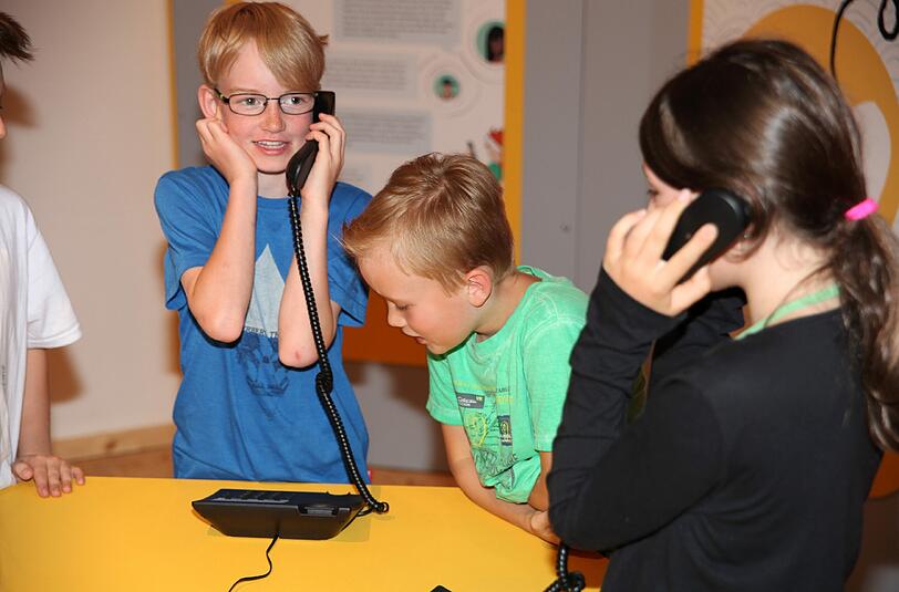 Im Kindermuseum kann man sich mitteilen.