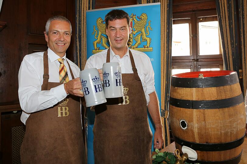 In elf Tagen ist zwar erst Anstich, aber Finanzminister Markus Söder darf schon am Dienstag ein Fass Hofbräu-Festbier anzapfen. Das Festzelt feiert nämlich sein 60. Wiesn-Jubiläum.
