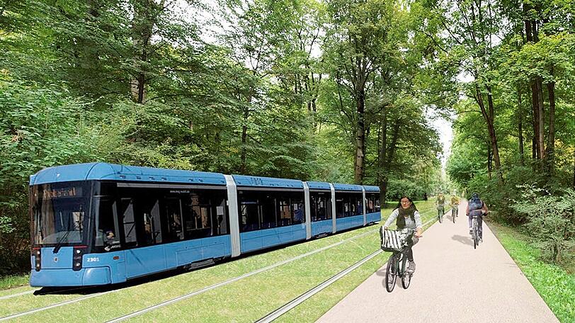 Bisher noch in der Planungsphase: die Tram im Englischen Garten.