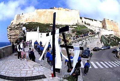 Osterprozession am Friedhof in Bonifacio, Foto: Norbert Eisele-Hein