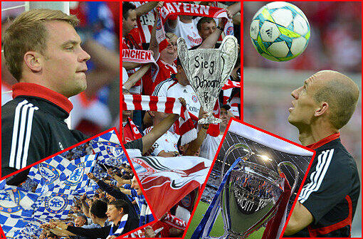 Countdown zum Finale: Der Pokal ist im Stadion, die Spieler wärmen sich auf.