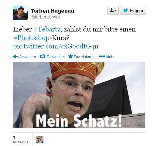 Das Internet sprüht vor Kreativität &ndash; vor allem wenn es darum geht, aktuelle Themen durch den Kakao zu ziehen. Auch der Protz-Bischof Tebartz-van Elst muss dran glauben. Die lustigsten Beiträge.
