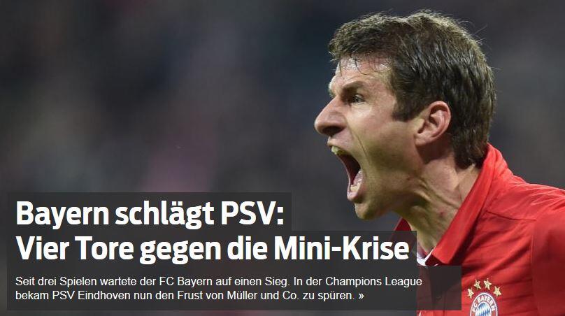 Auch die "Sport Bild" benutzt den Begriff der Mini-Krise.
