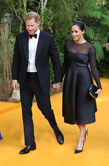 Prinz Harry und Meghan besuchen am 14. Juli 2019 die Europa-Premiere von "König der Löwen" im Leicester Square in London.