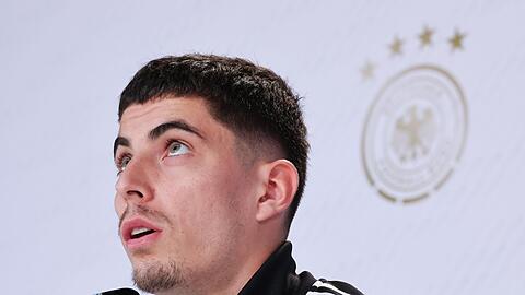 Kai Havertz bei der DFB-Pressekonferenz.
