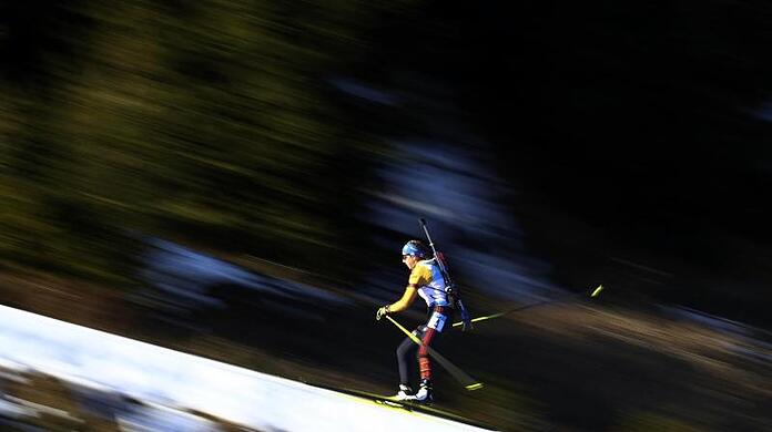 Franziska Preuß kam bei der Verfolgung in Hochfilzen als Sechste ins Ziel.