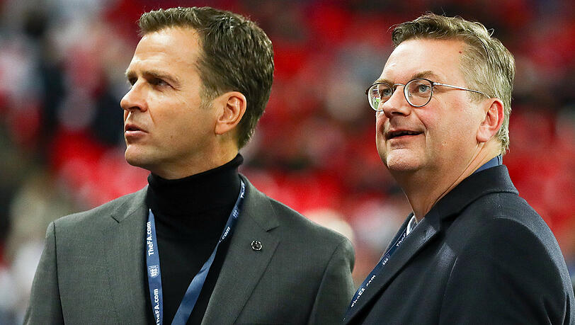 Bierhoff (links) und Grindel werden für ihre Aussagen kritisiert, da sie Özil so zum Sündenbock für das deutsche WM-Scheitern machten.