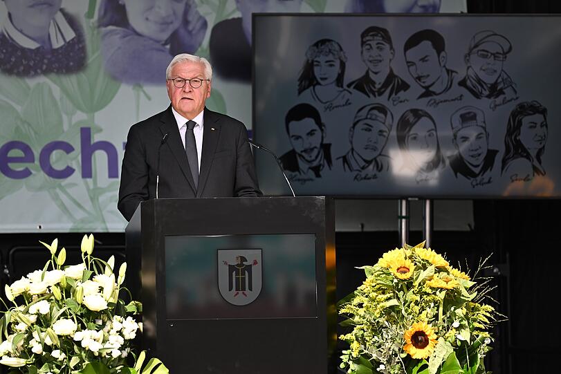 Bundespr&auml;sident Frank-Walter Steinmeier nimmt am Gedenkakt der Landeshauptstadt M&uuml;nchen anl&auml;sslich des 10. Jahrestags des Attentats am Olympia-Einkaufszentrum teil.