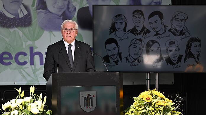 Bundespr&auml;sident Frank-Walter Steinmeier nimmt am Gedenkakt der Landeshauptstadt M&uuml;nchen anl&auml;sslich des 10. Jahrestags des Attentats am Olympia-Einkaufszentrum teil.