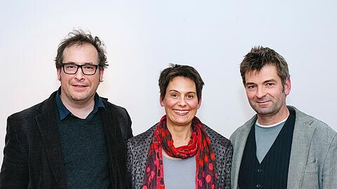 Der Vorstand der Genossenschaft (v. l.): Matthias Weinzierl (Flüchtlingsrat), Angela Bauer (HPKJ) und Till Hofmann.