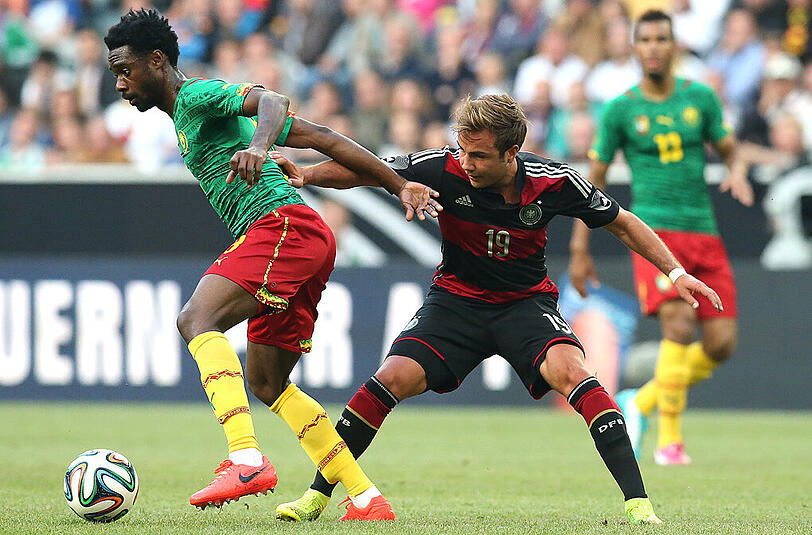 Mario Götze (r.) ist einer der Hoffnungsträger der deutschen Mannschaft bei der WM 2014 in Brasilien.