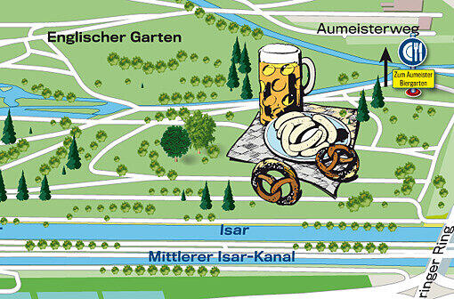 Föhringer Ring: Beliebtes Ausflugsziel ist der große Aumeister-Biergarten. Hier trifft sich halb München. Und zwar die nördliche Hälfte.