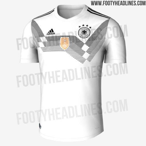Klassisch in Schwarz-Weiß: Das mögliche Heim-Trikot der DFB-Elf bei der WM 2018.