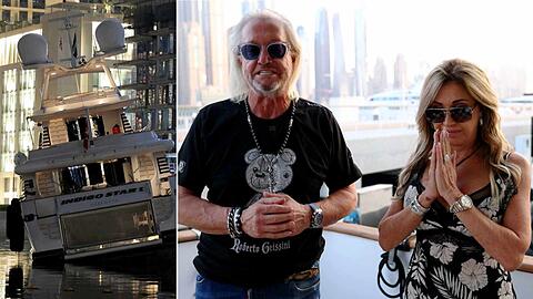 Die Yacht von Robert und Carmen Geiss ist vor Dubai auf einer Sandbank aufgelaufen.