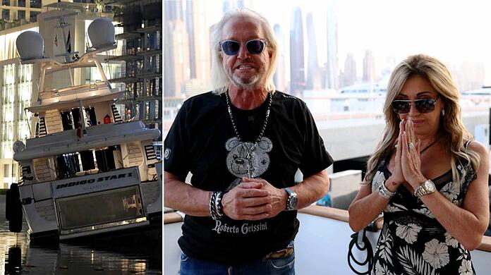Die Yacht von Robert und Carmen Geiss ist vor Dubai auf einer Sandbank aufgelaufen.