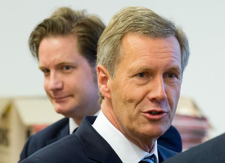 Christian Wulff beim Prozessauftakt in Hannover.