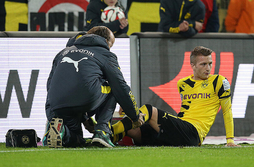 Wieder im Lauftraining: Markus Reus ist nach seiner Sprunggelenksverletzung bald wieder einsatzfähig.