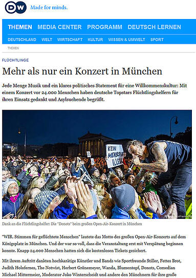Die "Deutsche Welle" sah am Königsplatz mehr als nur ein Konzert.