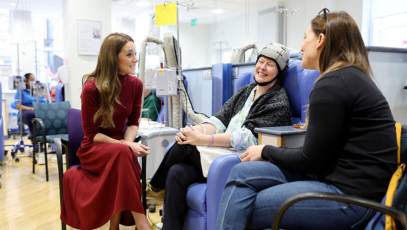 Die Prinzessin von Wales besucht das Royal Marsden Hospital in London.