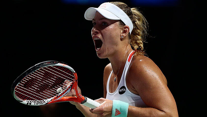 Angelique Kerber gewinnt auch die zweite Partie. Angelique Kerber gewinnt auch die zweite Partie.