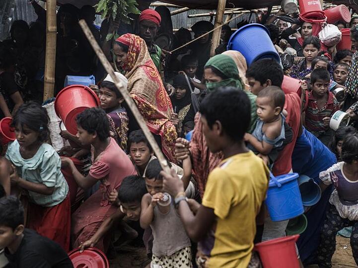 Flüchtlinge im Lager Cox's Bazar in Bangladesch.