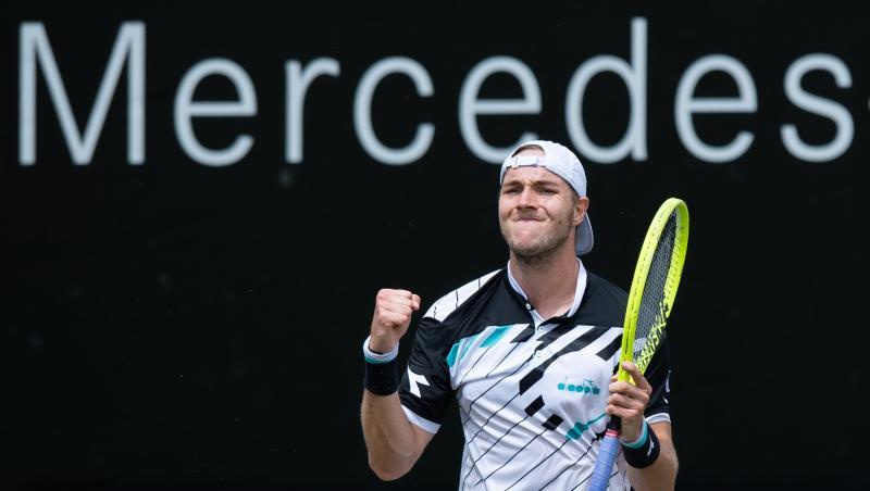 Jan-Lennard Struff ballt nach dem Match die Faust. Jan-Lennard Struff ballt nach dem Match die Faust.