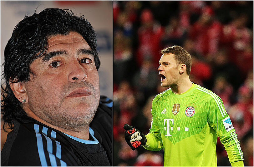 Weltstar Diego Maradona hat sich für Manuel Neuer ausgesprochen