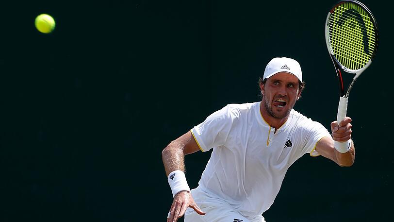 Mischa Zverev aus Deutschland in Aktion gegen Kukuschkin aus Kasachstan.