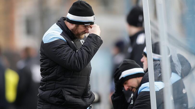 Trainer des TSV 1860: Daniel Bierofka (li.).