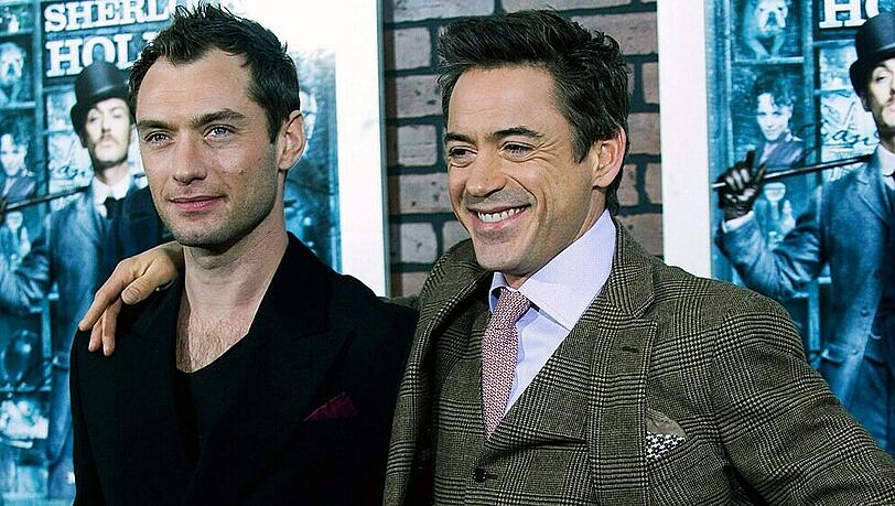 Jude Law (li.) und Robert Downey Jr. bei der "Sherlock Holmes"-Premiere im Jahr 2009 Jude Law (li.) und Robert Downey Jr. bei der "Sherlock Holmes"-Premiere im Jahr 2009