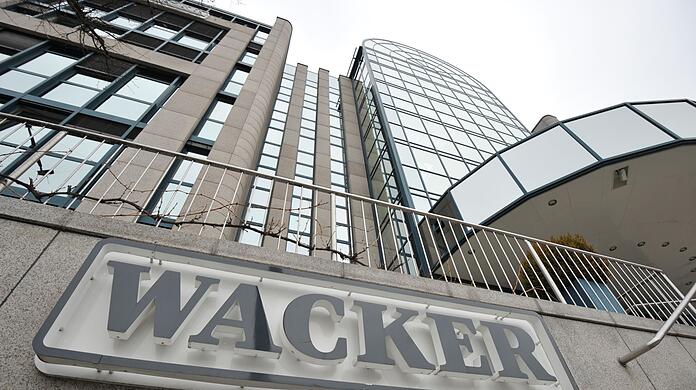 Das Firmenlogo der Wacker Chemie AG.