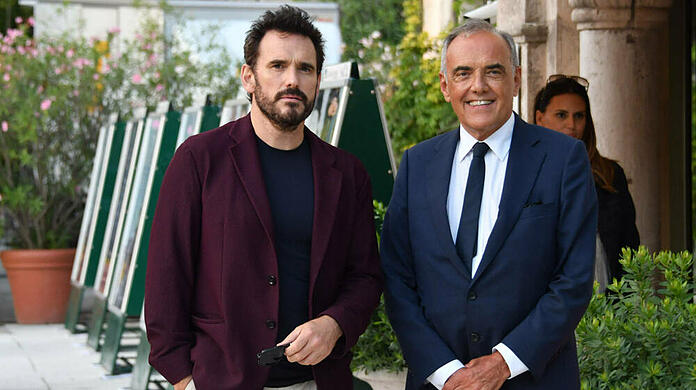 Festivalleiter Alberto Barbera (r.) mit Jury-Mitglied Matt Dillon.