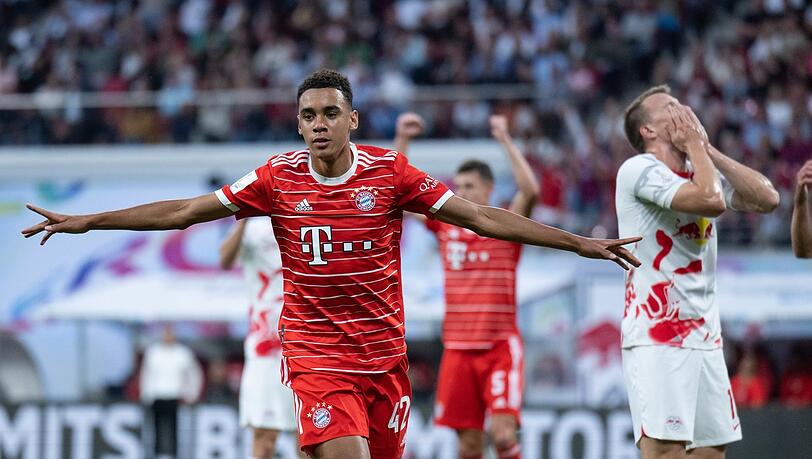 "Ich will mich weiterentwickeln, mehr Spielzeit kriegen, mehr Tore schießen", sagt Bayern-Star Jamal Musiala, der beim 5:3-Sieg im Supercup über RB Leipzig auch als Torschütze glänzt.