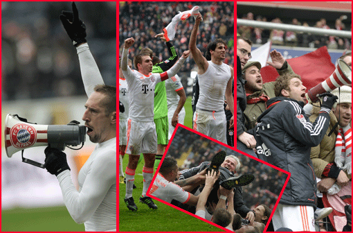 So ausgelassen feiern die Bayern-Spieler den Meistertitel. Die schönsten Jubel-Bilder!
